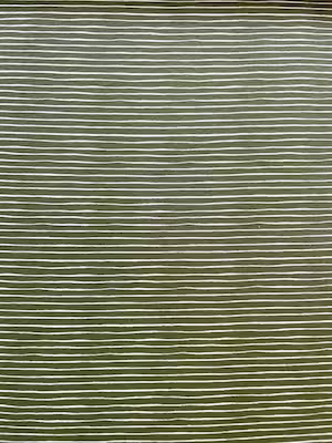 Baumwolljersey "Hand-Drawn Stripes" mit Streifen moosgrün/weiss